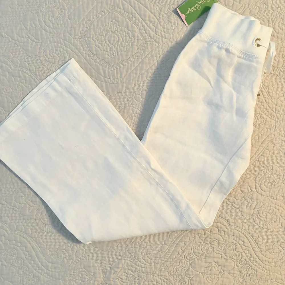 Lilly Pulitzer The Beach Linen Wide Leg Pants NWT - Picture 2 of 7